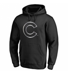 Men MLB Chicago Cubs Platinum Collection Pullover Hoodie Black