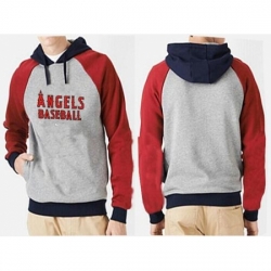 MLB Men Nike Los Angeles Angels of Anaheim Pullover Hoodie GreyRed