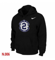 MLB Men Nike New York Yankees 2 Derek Jeter Pullover Hoodie Black