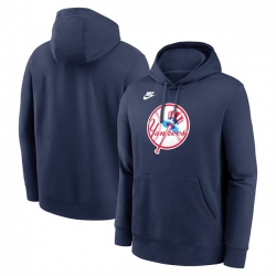 Men New York Yankees Navy Cooperstown Collection Logo Club Pullover Hoodie