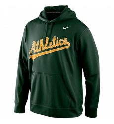 MLB Oakland Athletics Nike Men KO Wordmark Perfomance Hoodie Green