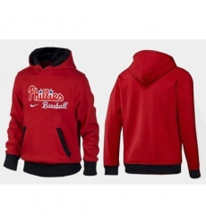 MLB Men Nike Philadelphia Phillies Pullover Hoodie RedBlack