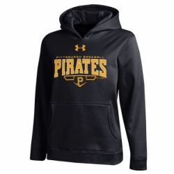 Men MLB Pittsburgh Pirates Under Armou Fleece Hoodie Black