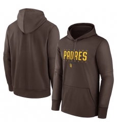 Men San Diego Padres Brown Pregame Performance Pullover Hoodie