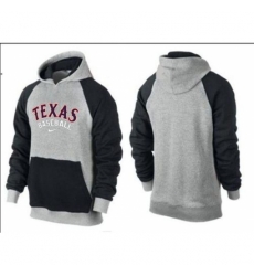 MLB Men Nike Texas Rangers Pullover Hoodie GreyBlack