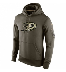 NHL Mens Anaheim Ducks Nike Olive Salute To Service KO Performance Hoodie