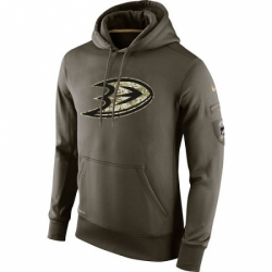 NHL Mens Anaheim Ducks Nike Olive Salute To Service KO Performance Hoodie