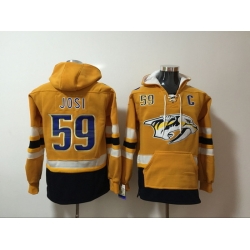 Men Nashville Predators 59 Roman Josi Stitched Hoodie