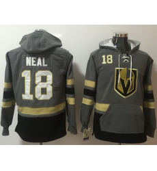 Men Vegas Golden Knights 18 James Neal Grey Name  26 Number Pullover NHL Hoodie