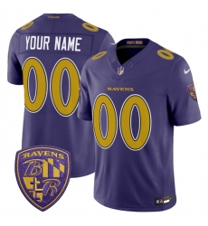 Men Baltimore Ravens Active Player Custom Purple 2026 F U S E Vapor Stitched Limited Football Jersey