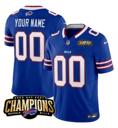 Men Buffalo Bills Active Player Custom Blue 2023 F U S E  AFC East Champions Ptach Stitched Football Jersey