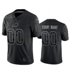 Men Women Youth Custom Buffalo Bills Black Reflective Limited Stitched Football Jersey