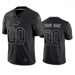 Men Women Youth Custom Buffalo Bills Black Reflective Limited Stitched Football Jersey