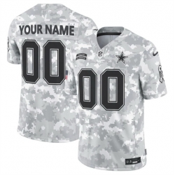 Men Dallas Cowboys Active Player Custom 2024 F U S E Arctic Camo Salute To Service Limited Stitched Football Jersey