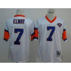 Men Women Youth Toddler Denver Broncos Orange Custom Throwback White NFL Jersey