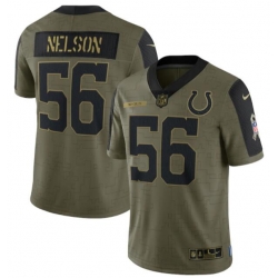 Men Women Youth Toddler Indianapolis Colts Custom 2021 Olive Salute To Service Limited Jersey