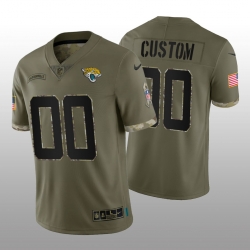 Men Women Youth Jacksonville Jaguars ACTIVE PLAYER Custom Olive 2022 Salute To Service Limited Stitched Jersey