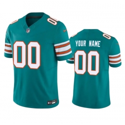 Men Miami Dolphins Active Player Custom Aqua 2023 F U S E Vapor Limited Stitched Football Jersey