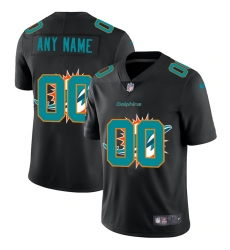 Men Women Youth Toddler Miami Dolphins Custom Men Nike Team Logo Dual Overlap Limited NFL Jerseyey Black