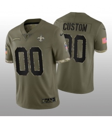 Men Women Youth New Orleans Saints ACTIVE PLAYER Custom Olive 2022 Salute To Service Limited Stitched Jersey