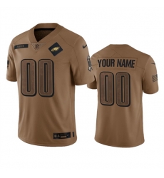 Men Women youth Philadelphia Eagles Active Player Custom 2023 Brown Salute To Setvice Limited Stitched Football Jersey