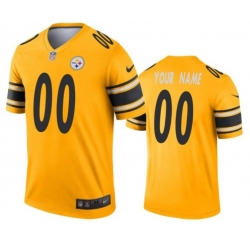 Men Women Youth Pittsburgh Steelers Customized Gold Inverted Legend Stitched Jersey