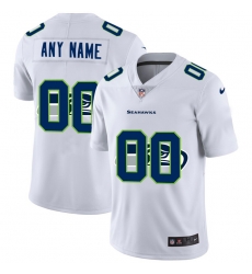 Men Women Youth Toddler Seattle Seahawks Custom White Men Nike Team Logo Dual Overlap Limited NFL Jersey