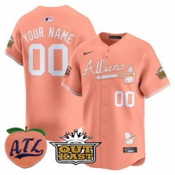 Atlanta Braves ACTIVE PLAYER Custom Peach 2024 Atliens 26 Peach With Outkast Patch Vapor Limited Stitched Baseball Jersey