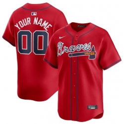 Men Women youth Atlanta Braves Active Player Custom Red 2024 Alternate Limited Stitched Baseball Jersey