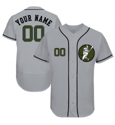 Men Women Youth Toddler All Size Houston Astros Gray Customized Green Logo Flexbase New Design Jersey