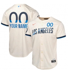 Custom Los Angeles Dodgers Nike Cream 2024 City Connect Limited Player Jersey