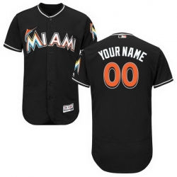 Men Women Youth All Size Miami Marlins Custom Flex Base Jersey Black