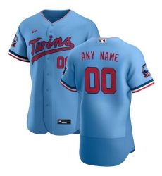 Minnesota Twins Custom Men Women youth Nike Light Blue Alternate 2020 60th Season Authentic Team MLB Jersey 