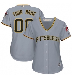 Men Women Youth All Size Pittsburgh Pirates Cool Base Custom Jersey Grey