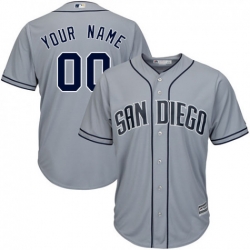 Men Women Youth All Size San Diego Padres Custom Cool Base Grey Jersey