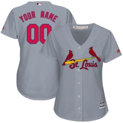 Men Women Youth All Size St.Louis Cardinals Custom Cool Base Grey Jersey