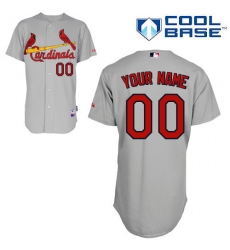 Men Women Youth All Size St.Louis Cardinals Customized Cool Base Jersey Grey