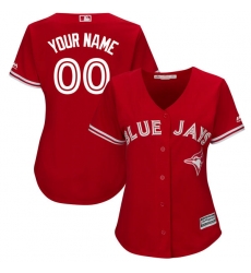 Men Women Youth All Size Toronto Blue Jays Cool Base Custom Jersey Red II