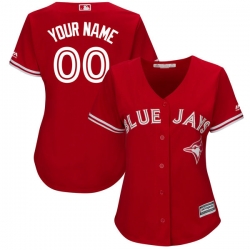 Men Women Youth All Size Toronto Blue Jays Cool Base Custom Jersey Red II