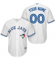 Men Women Youth All Size Toronto Blue Jays Cool Base Custom Jersey White 3