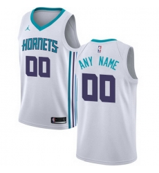 Men Women Youth Toddler All Size Nike Charlotte Hornets White NBA Swingman Custom Jersey