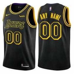 Men Women Youth Toddler All Size Nike Los Angeles Lakers Customized Swingman Black NBA City Edition Jersey