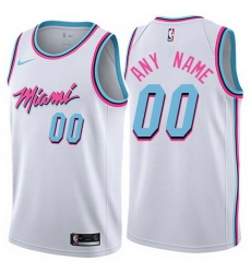 Men Women Youth Toddler All Size Nike Miami Heat White NBA Swingman City Edition Custom Jersey