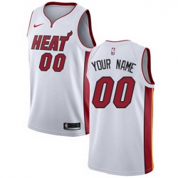 Men Women Youth Toddler All Size Nike Miami Heat White NBA Swingman Custom Jersey