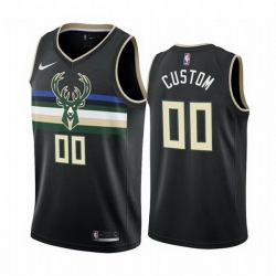 Men Women Youth Toddler All Size Milwaukee Bucks Custom Black 2019 20 Statement Edition NBA Jersey