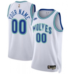 Men Women Youth Toddler MINNESOTA TIMBERWOLVES Custom Nike NBA Stitched Jersey White