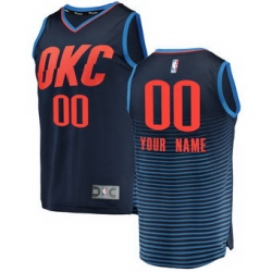 Men Women youth Oklahoma City Thunder Fanatics Branded Navy Fast Break Custom Replica Jersey   Statement Edition 