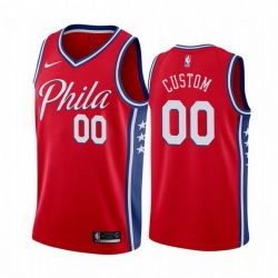 Men Women Youth Toddler All Size Philadelphia 76ers Custom Red 2019 20 Statement Edition NBA Jersey