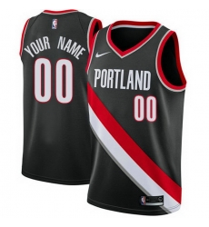 Men Women Youth Toddler All Size Nike Portland Trail Portland Blazers Customized Swingman Black Road NBA Icon Edition Jersey