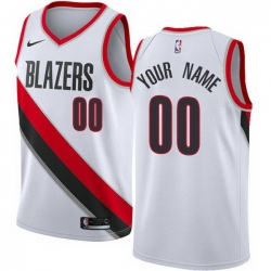 Men Women Youth Toddler All Size Nike Portland Trail Portland Blazers Customized Swingman White Home NBA Association Edition Jersey